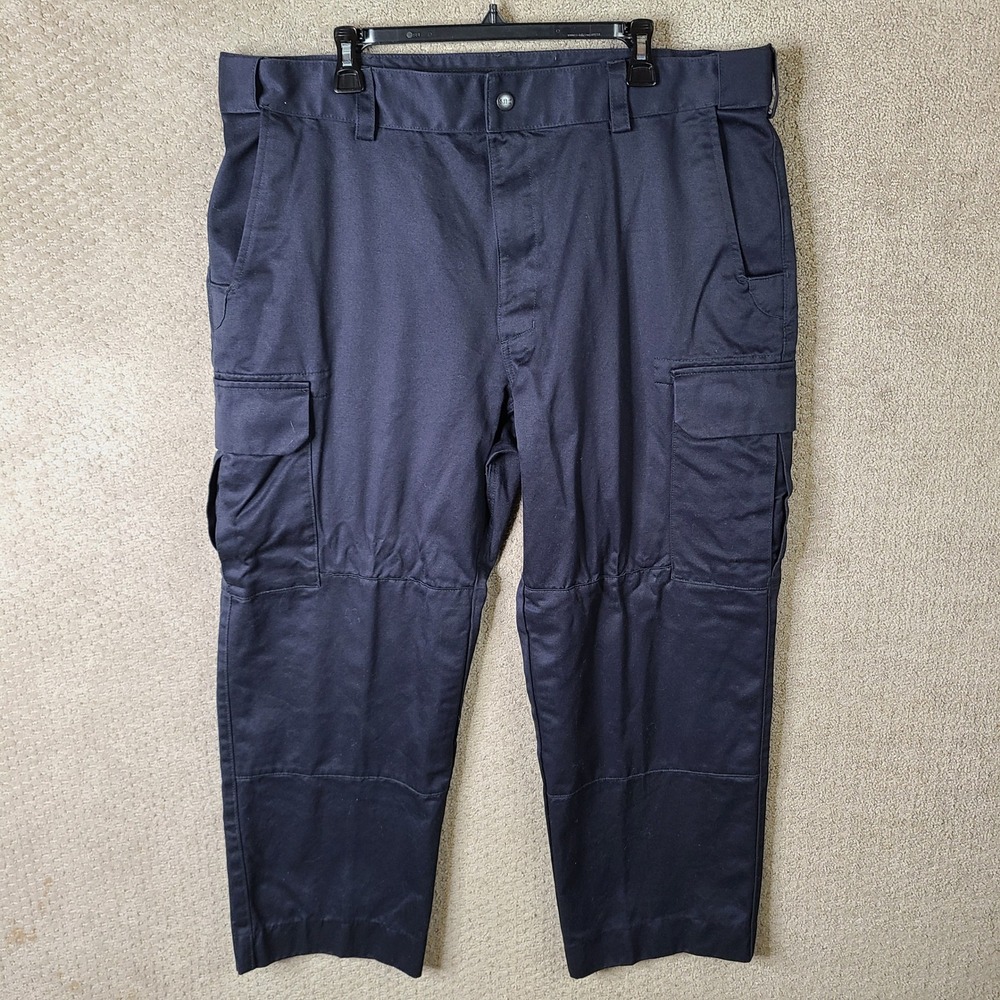 5.11 Tactical Pants Mens 42 Navy Blue Cargo Cotton 74509 Workwear Enforced Knees